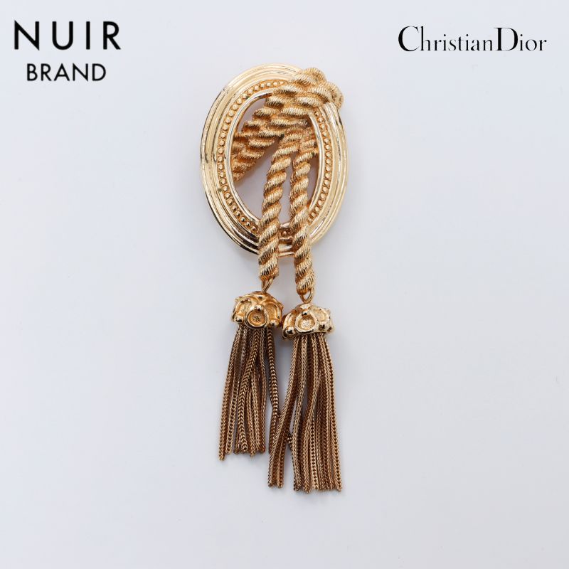クリスチャンディオール Christian Dior ロープ フリンジ ブローチ 