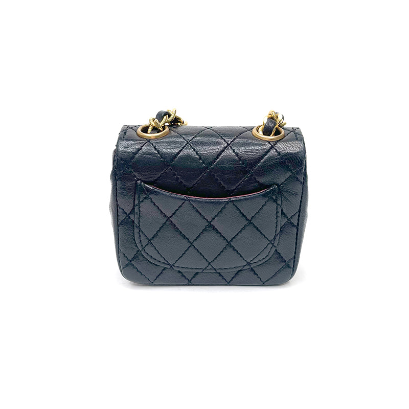 美品 希少 CHANEL シャネル マトラッセポーチ ココマーク 黒 シャネル CHANEL ミニミニ マトラッセ ポーチ バッグ チェーン