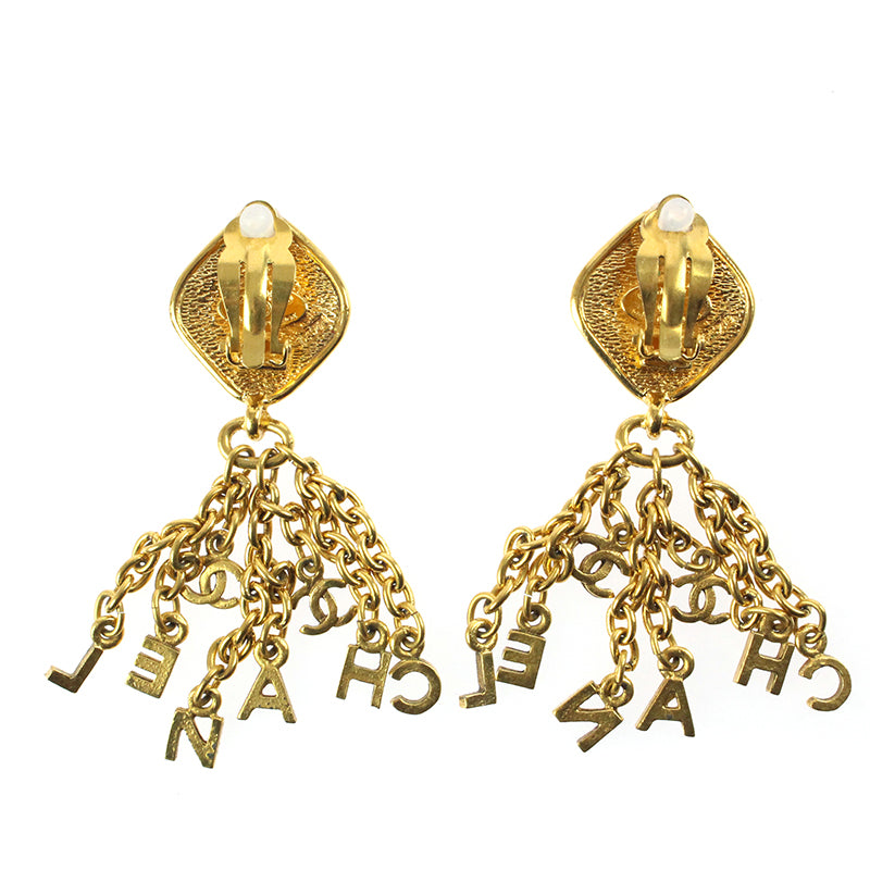 シャネル CHANEL ロゴモチーフ スイング ヴィンテージ イヤリング