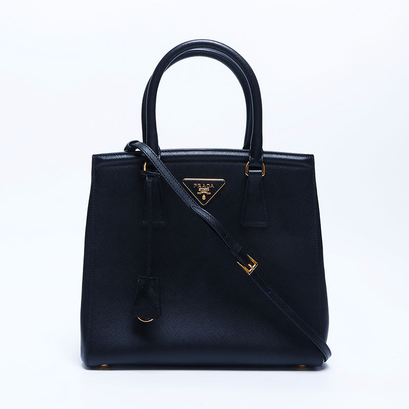 PRADA Galleria Saffiano handbag 2way Tote Bag black WS10176