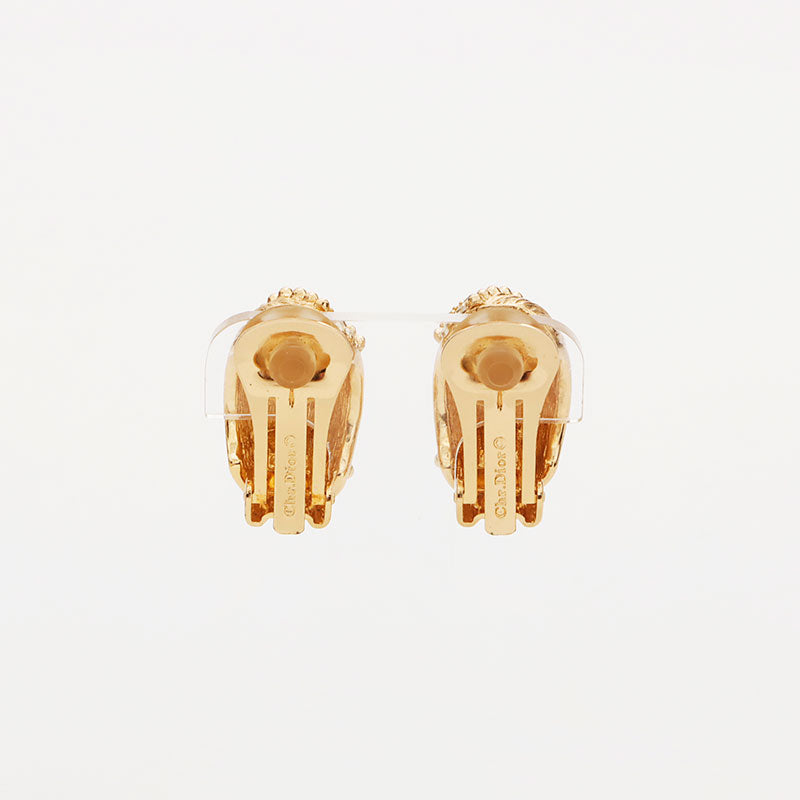 アクセサリー Christian Dior logo earrings Vintage Christian Dior Vintage Rhinestone Earrings Gold WS10194 – NUIR VINTAGE
