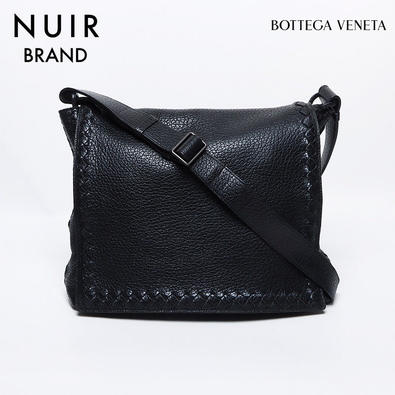 ボッテガヴェネタ BOTTEGAVENETA メッセンジャーバッグ ビジネスバッグ レザー ショルダーバッグ ブラック WS10221 – NUIR  VINTAGE