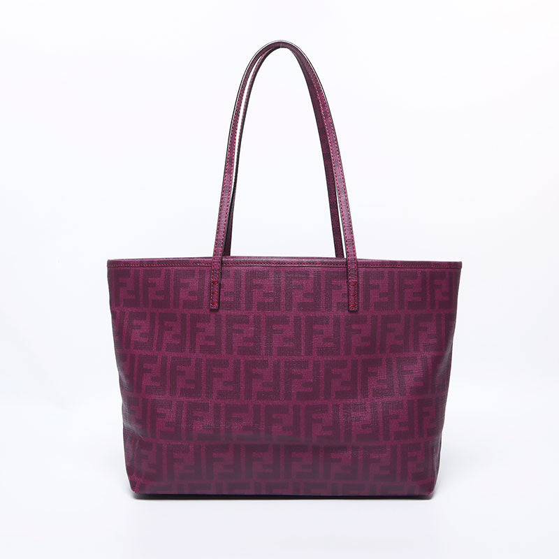 フェンディ FENDI ズッカ PVC トートバッグ ショルダーバッグ パープル