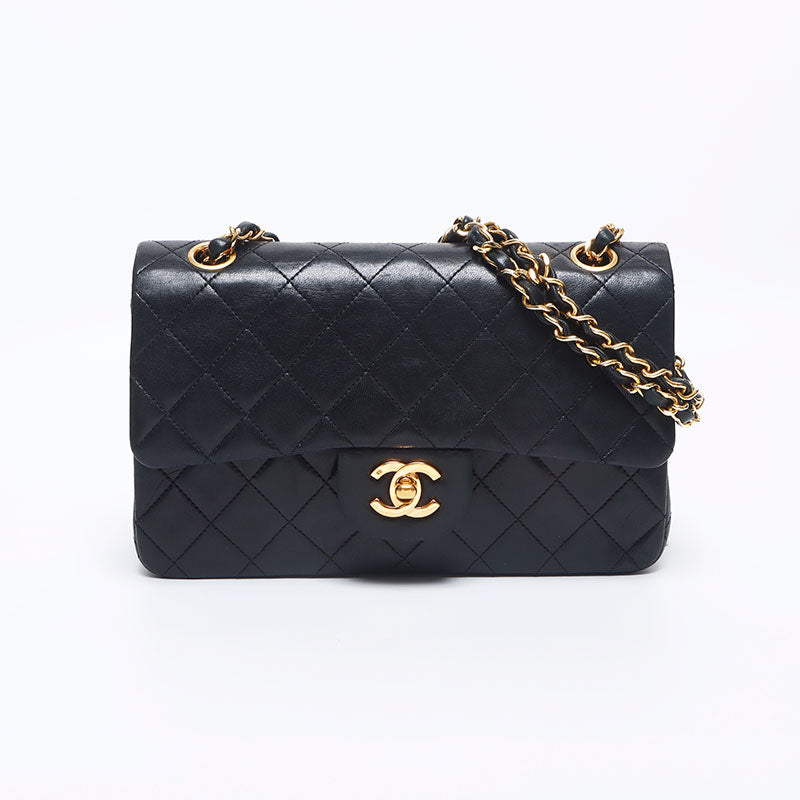 Chanel CHANEL 0th Matelasse Double Flap Double Chain Lambskin 23cm