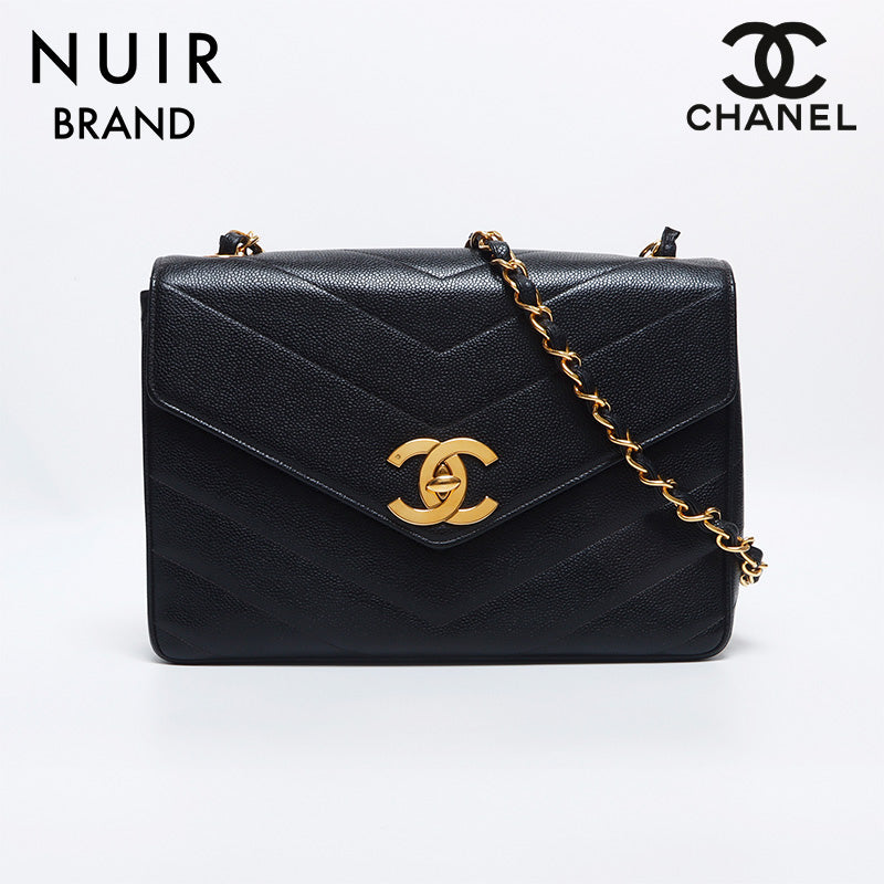 シャネル CHANEL 3番台 シェブロン チェーン ココマーク ショルダー