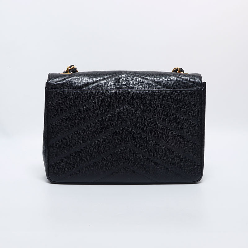 シャネル CHANEL 3番台 シェブロン チェーン ココマーク ショルダー