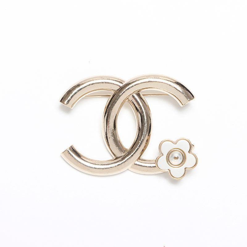 シャネル CHANEL A18P ココマーク カメリア ブローチ ゴールド