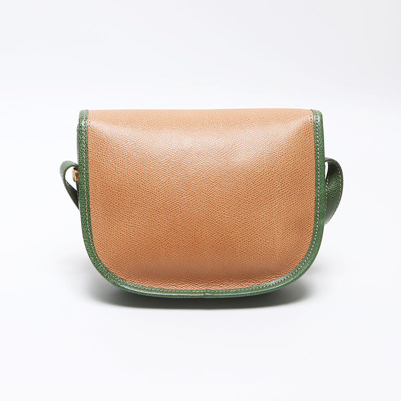 ロエベ ショルダーバッグ グリーン レザー アナグラム レザー ビンテージ ロエベ LOEWE アナグラム グリーン レザー ロゴ 刻印 ショルダーバッグ