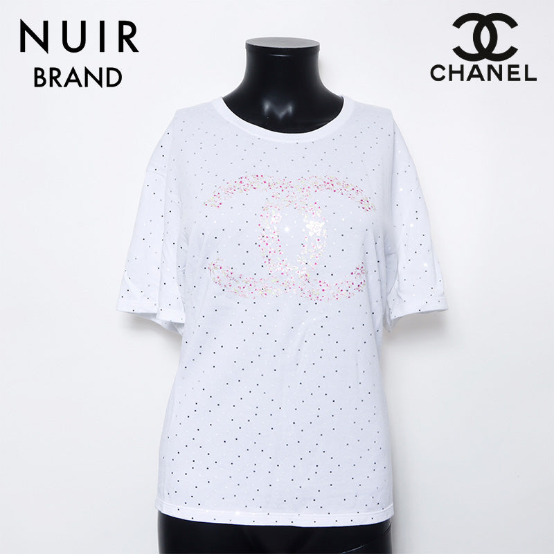 シャネル CHANEL ココマーク クルーネック 半袖Tシャツ ホワイト