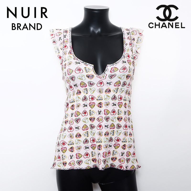 シャネル CHANEL 06P ハート COCO バレンタイン Size:36 タンクトップ ピンク WS10396 – NUIR VINTAGE