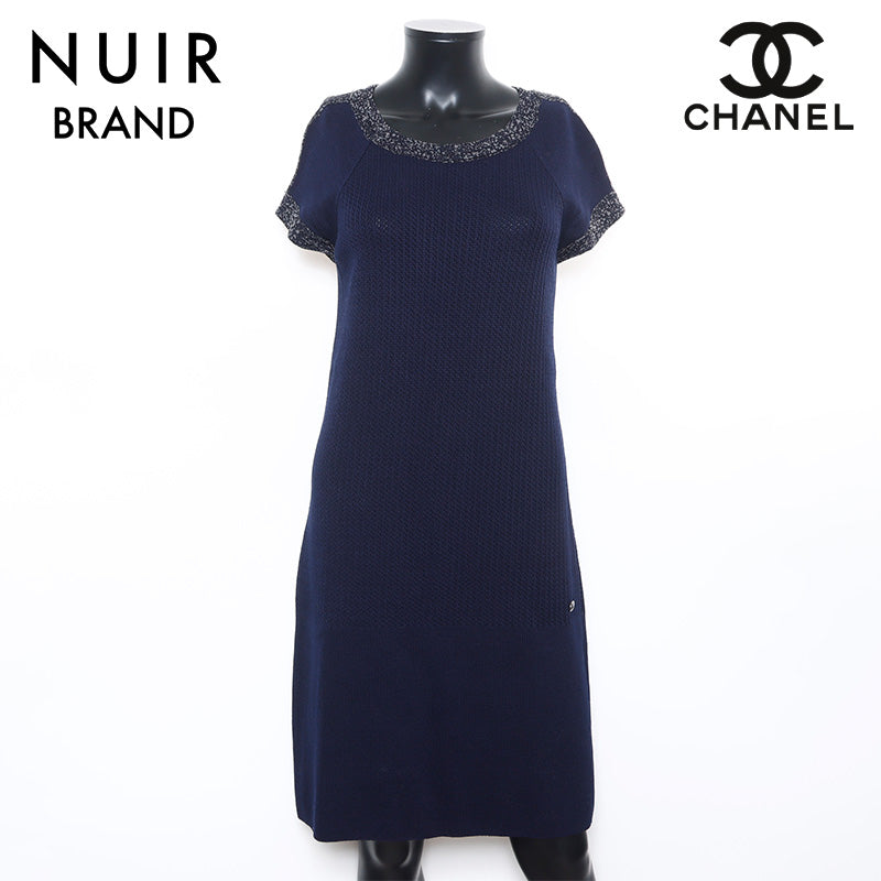 シャネル CHANEL ニット ロング Size:36 ワンピース ネイビー WS10410 – NUIR VINTAGE