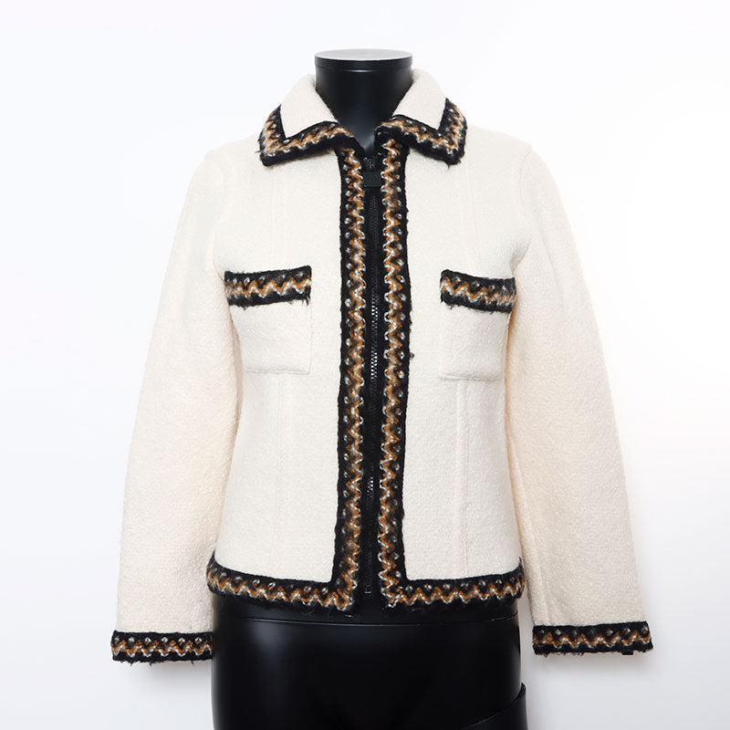 Chanel CHANEL 06A Coco Mark Sports Line 2006s Tweed Zip-Up Jacket