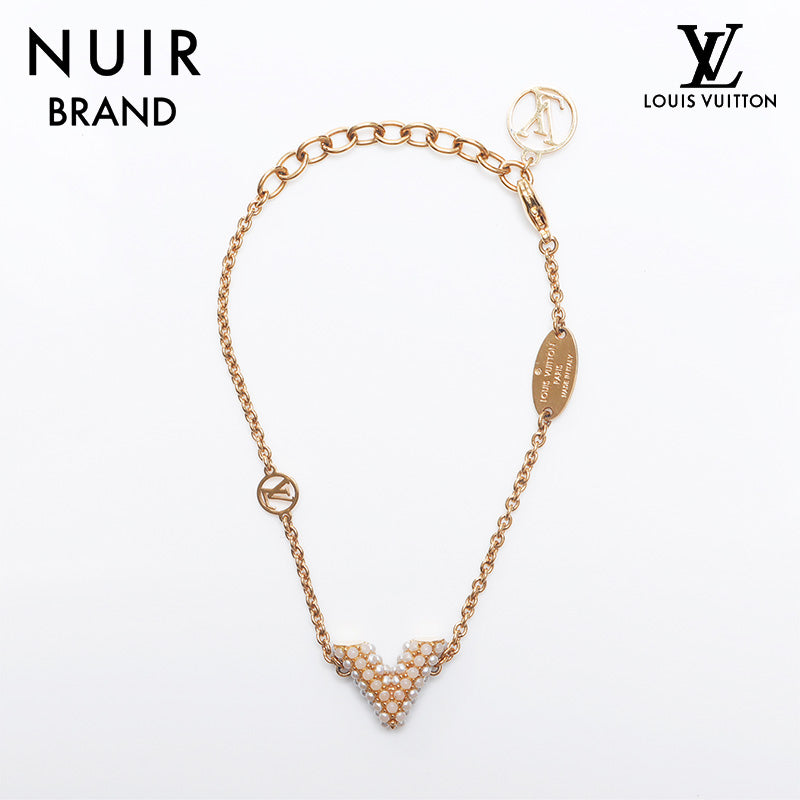 Louis Vuitton LOUIS VUITTON Essential V Pearl Bracelet Gold
