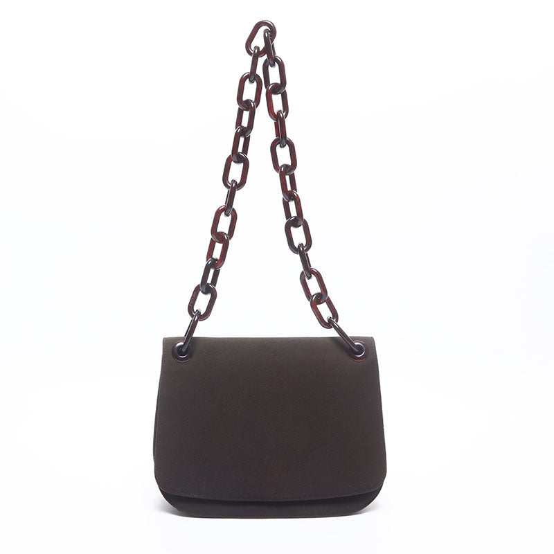 レ*ュ様 PRADA 90s Canvas Lether Shoulderbag PRADA Canvas Triangle Logo Tag Shoulder Bag Brown WS10571 – NUIR