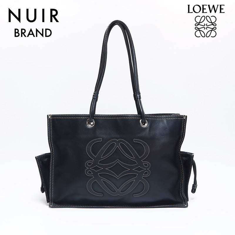 ロエベ LOEWE アナグラム サイドポケット トートバッグ ブラック