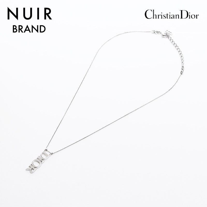 クリスチャンディオール Christian Dior ロゴ ネックレス シルバー WS10617 – NUIR VINTAGE