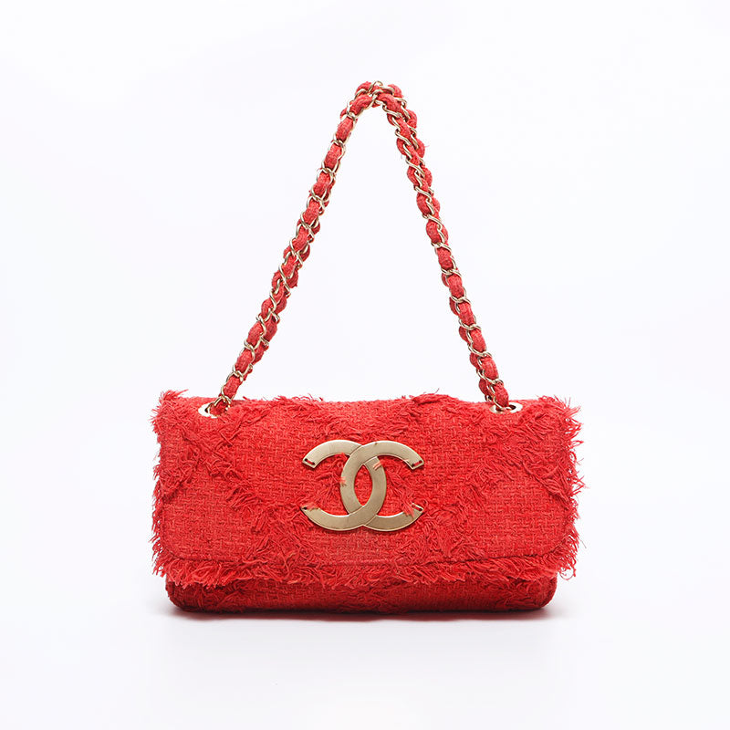 シャネル CHANEL 13番台 ツイード チェーン デカココマーク ショルダー