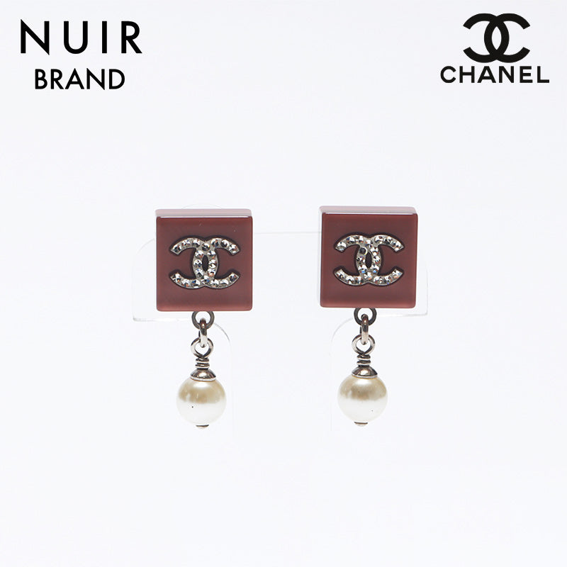 シャネル CHANEL 14B ココマーク パール ピアス シルバー ピンク WS10688 – NUIR VINTAGE