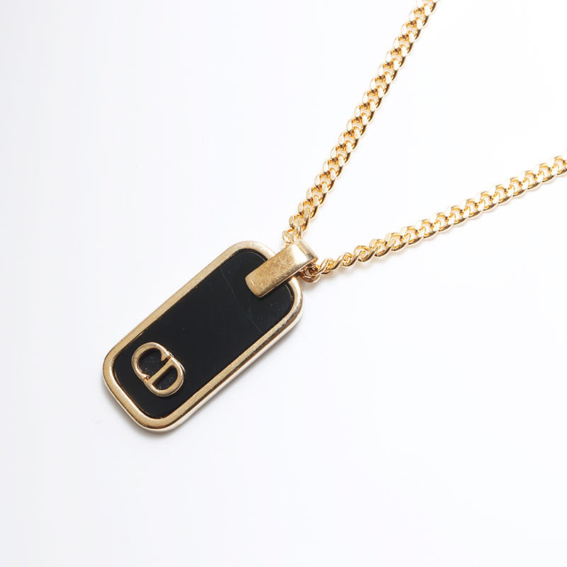 クリスチャンディオール Christian Dior ロゴプレート ネックレス