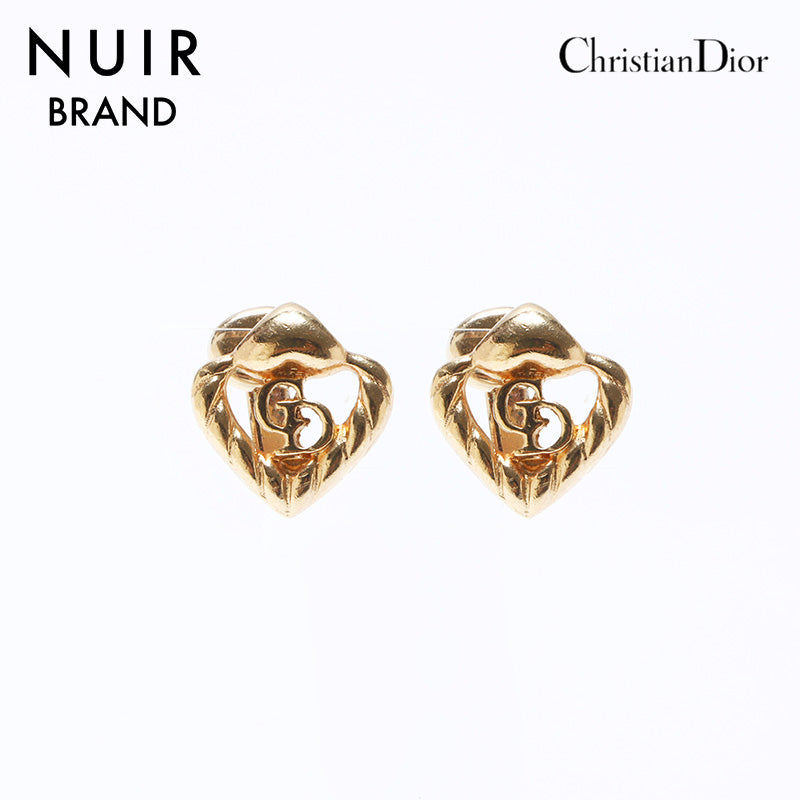 クリスチャンディオール Christian Dior ハート CDロゴ イヤリング ゴールド WS10790 – NUIR VINTAGE