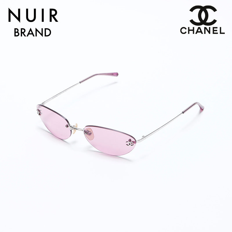 シャネル CHANEL ココマーク カラーレンズ リムレス サングラス ピンク WS10846 – NUIR VINTAGE