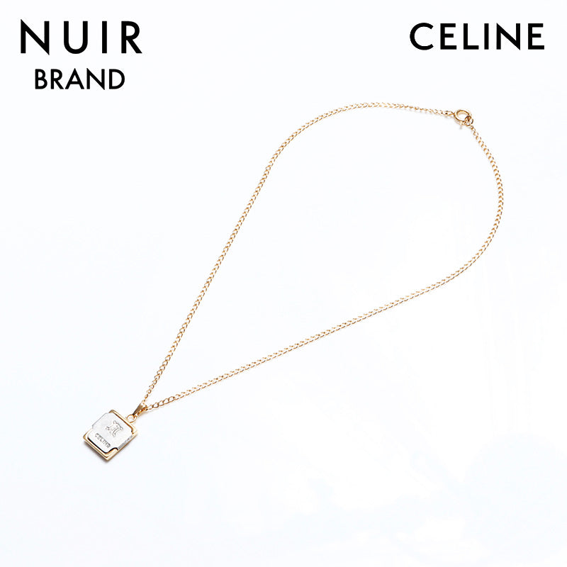 CELINEロゴ　プレートネックレス 楽天市場】セリーヌ 馬車 プレート ネックレス ゴールド メッキ