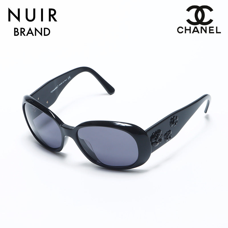 Chanel Camellia Coco Mark Sunglasses Black WS10882 – NUIR VINTAGE