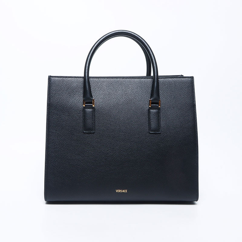 ヴェルサーチ VERSACE ヴィルトゥス 2way レザー ロゴ ハンドバッグ