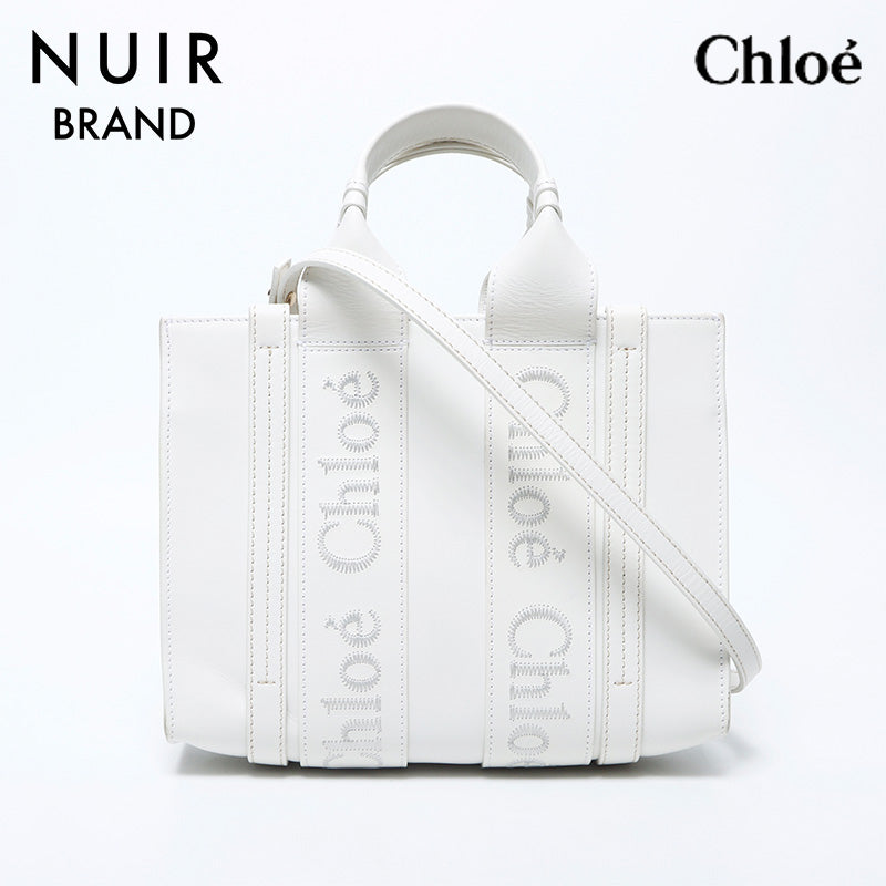Chloé ダリア　ホワイトレザーショルダーバッグ Chloé ダリア ホワイトレザーショルダーバッグ