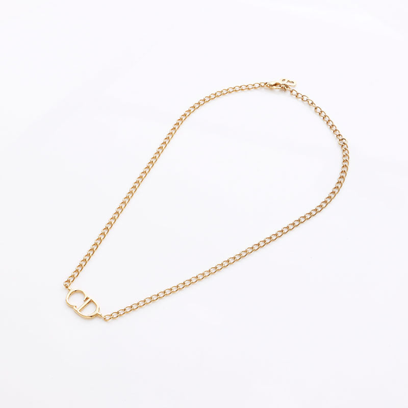 Christian Dior CD Logo Necklace Gold WS11315 – NUIR VINTAGE