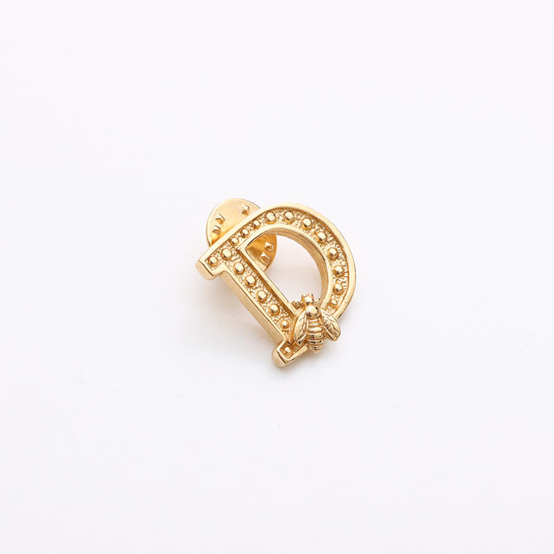 クリスチャンディオール Christian Dior ロゴ ブローチ ゴールド