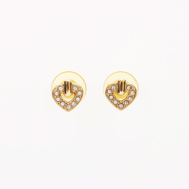 クリスチャンディオール Christian Dior ハート ラインストーン ピアス