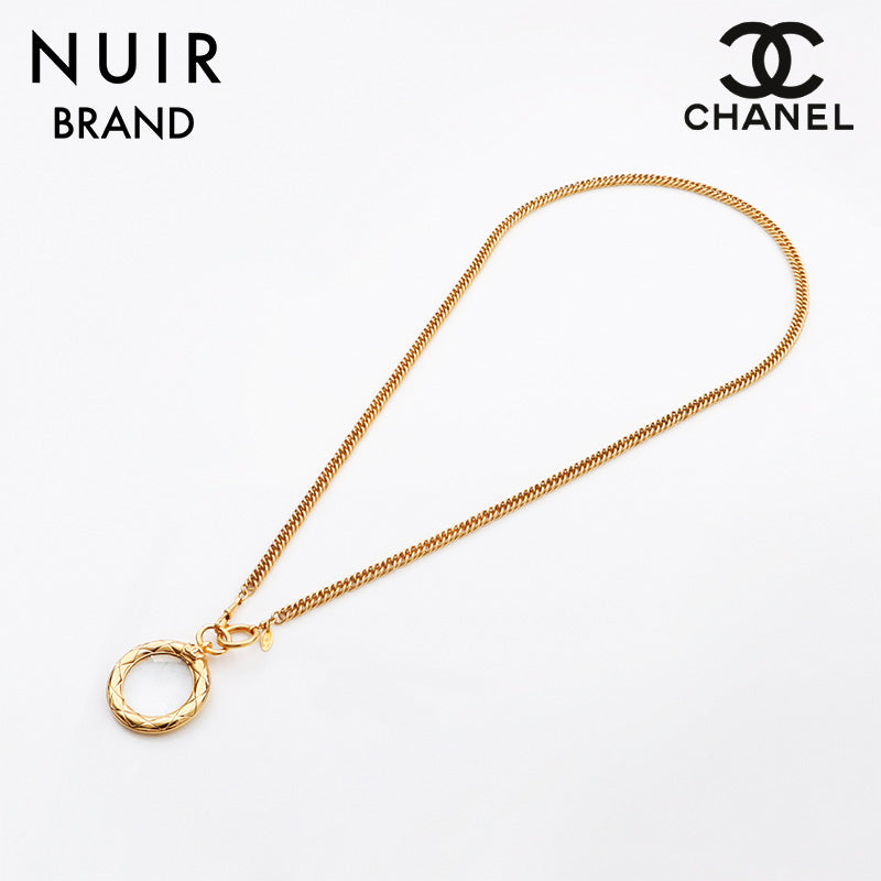 シャネル CHANEL ルーペ ココマーク マトラッセ ネックレス ゴールド WS11593 – NUIR VINTAGE