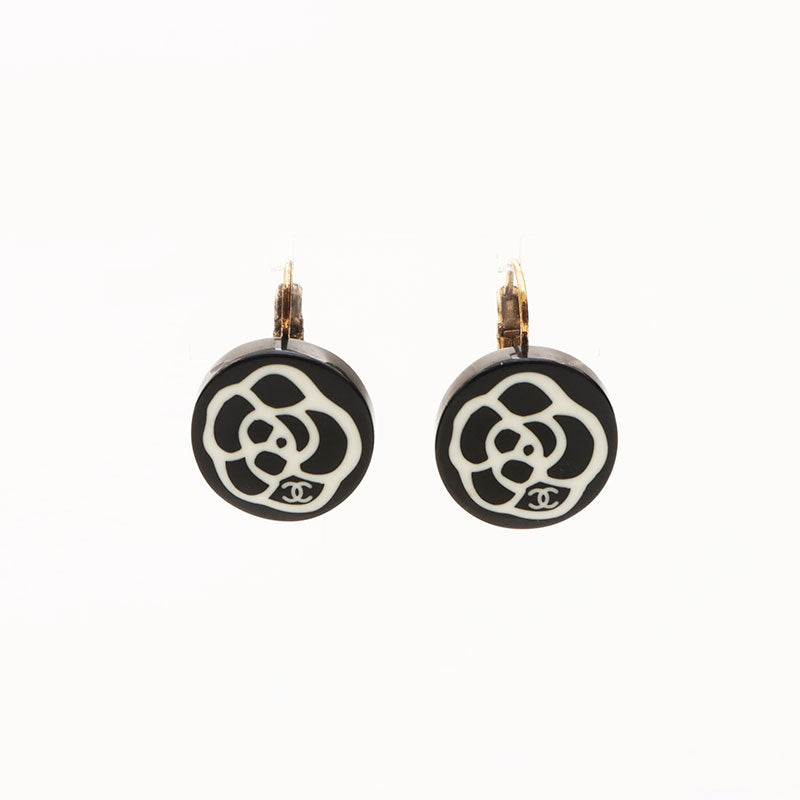 CHANEL シャネル カメリア ピアス K18YG イエローゴールド
