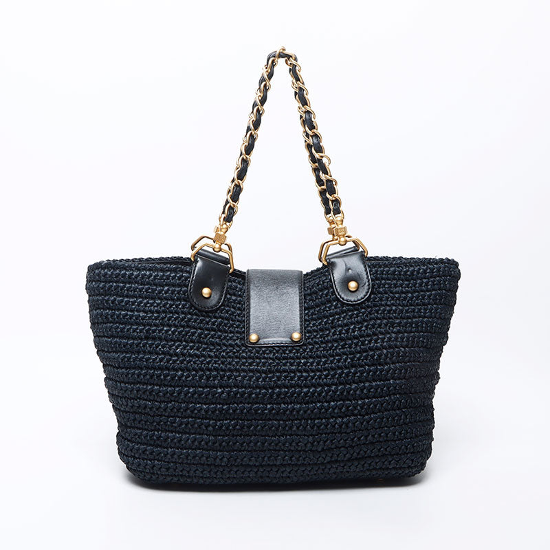 シャネル CHANEL 10番台 カゴバッグ チェーン ココマークラフィア