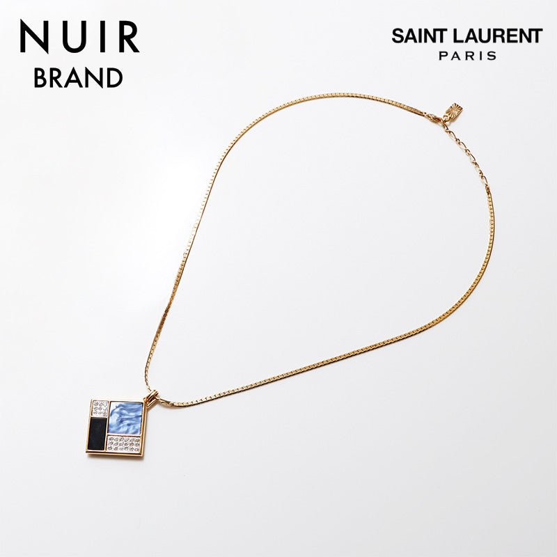 イヴ・サンローラン YVES SAINT LAURENT ラインストーン ネックレス