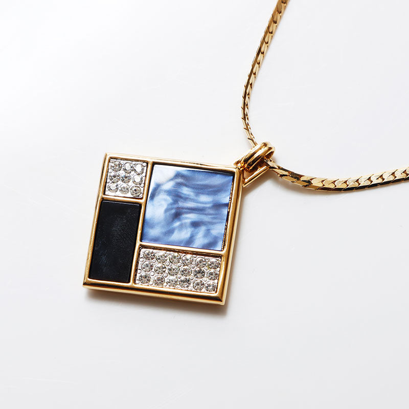 イヴ・サンローラン YVES SAINT LAURENT ラインストーン ネックレス