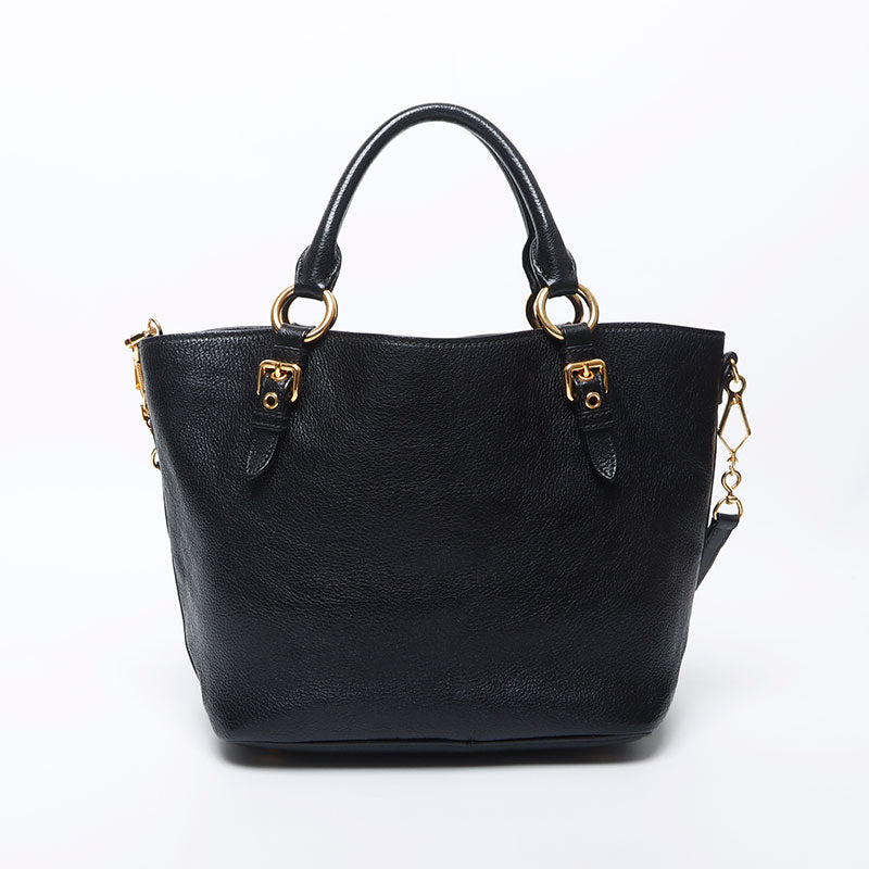 ミュウ ミュウ Miu Miu レザー 2way ショルダーバッグ ブラック