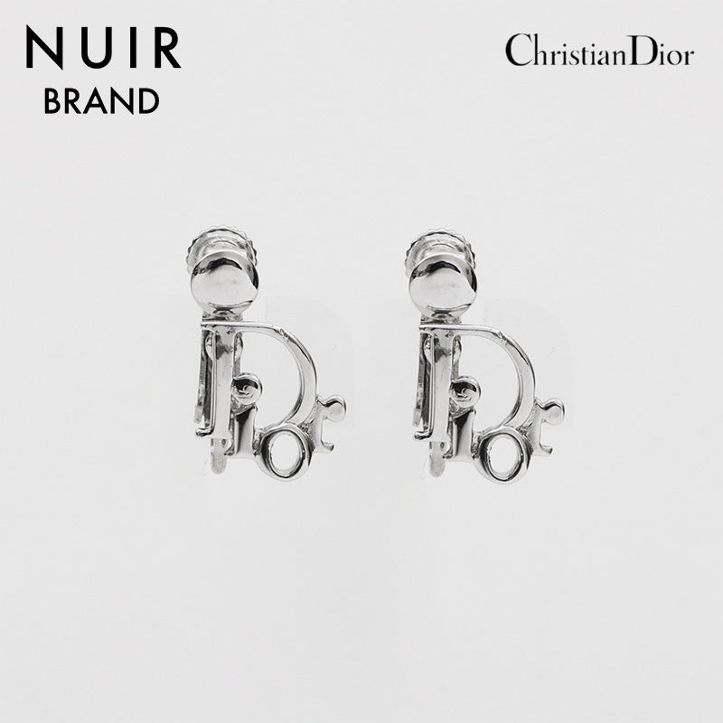 クリスチャンディオール Christian Dior ロゴ イヤリング シルバー