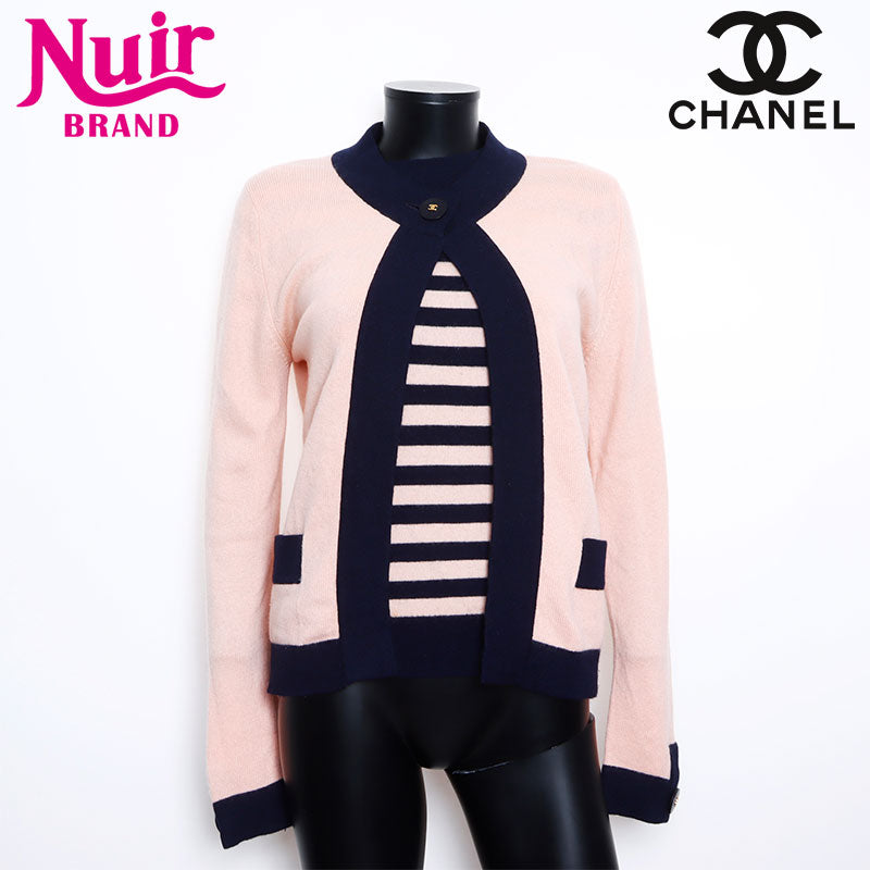 シャネル CHANEL Size:40 カシミア ココボタン ボーダー 97C 1997