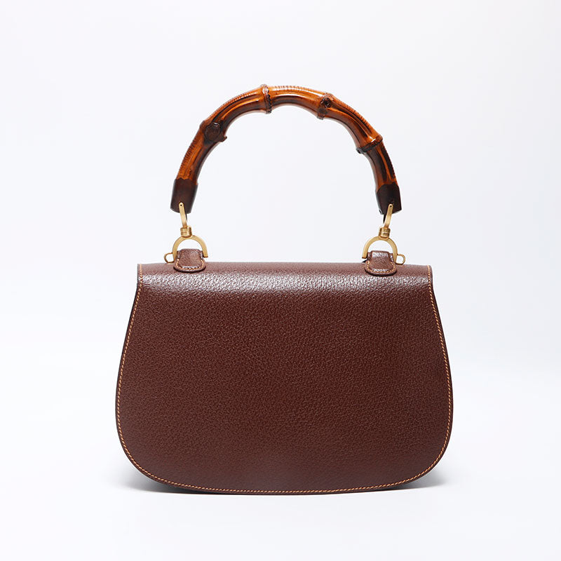 Gucci Bamboo Leather with Mirror Shoulder Bag Brown WS11944 – NUIR