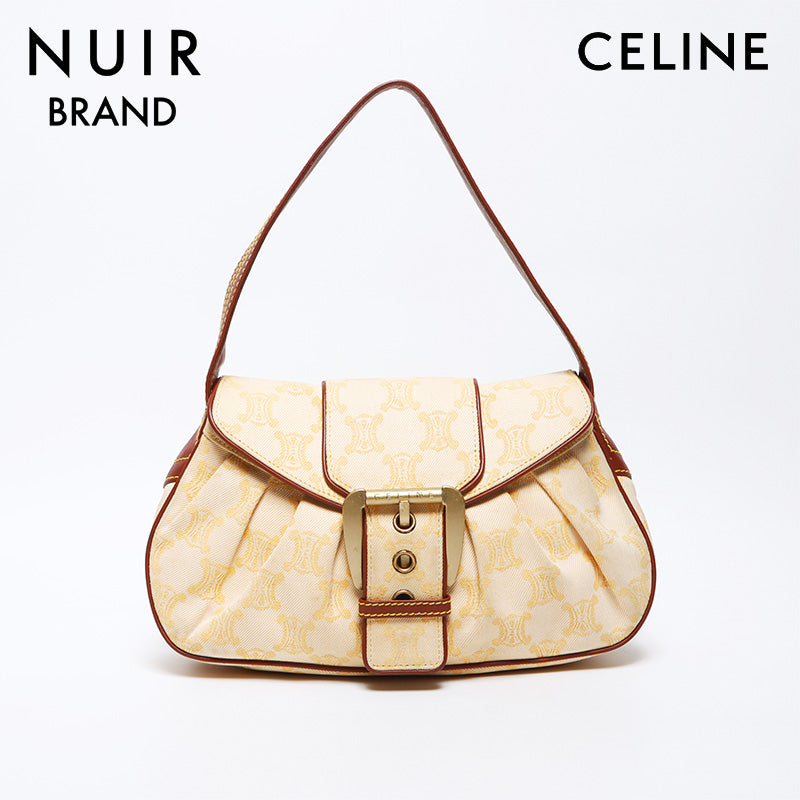 CELINE Canvas Triomphe Macadam One Shoulder Shoulder Bag