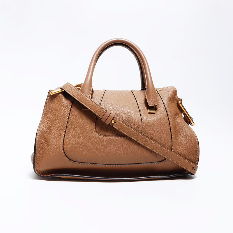 希少】Chloe ベイ ハンドバッグ ブラウン レザー 肩掛け可 希少】Chloe