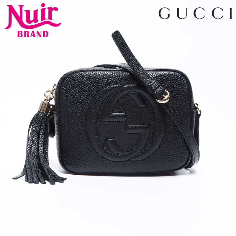 グッチ GUCCI ソーホー レザー スモール ショルダーバッグ ブラック