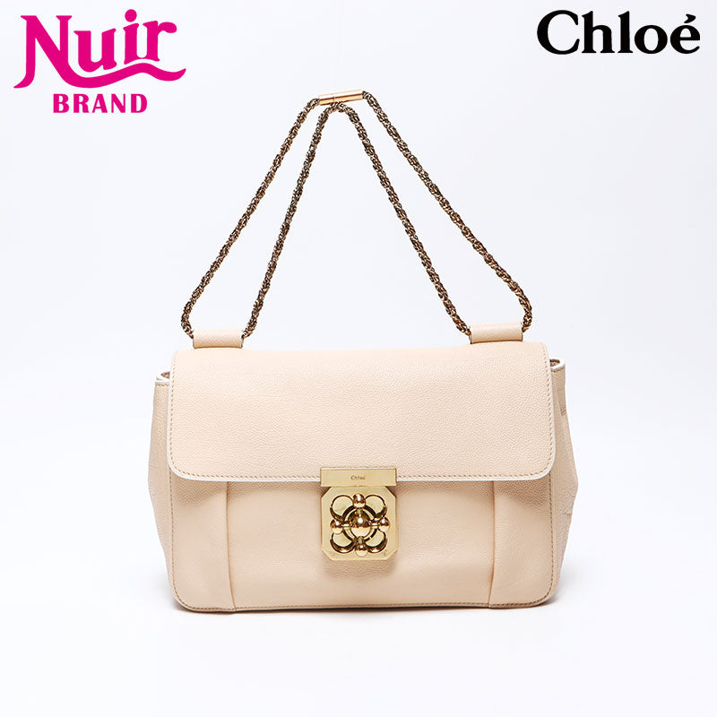 クロエ Chloe エルシー レザー ショルダーバッグ ベージュ