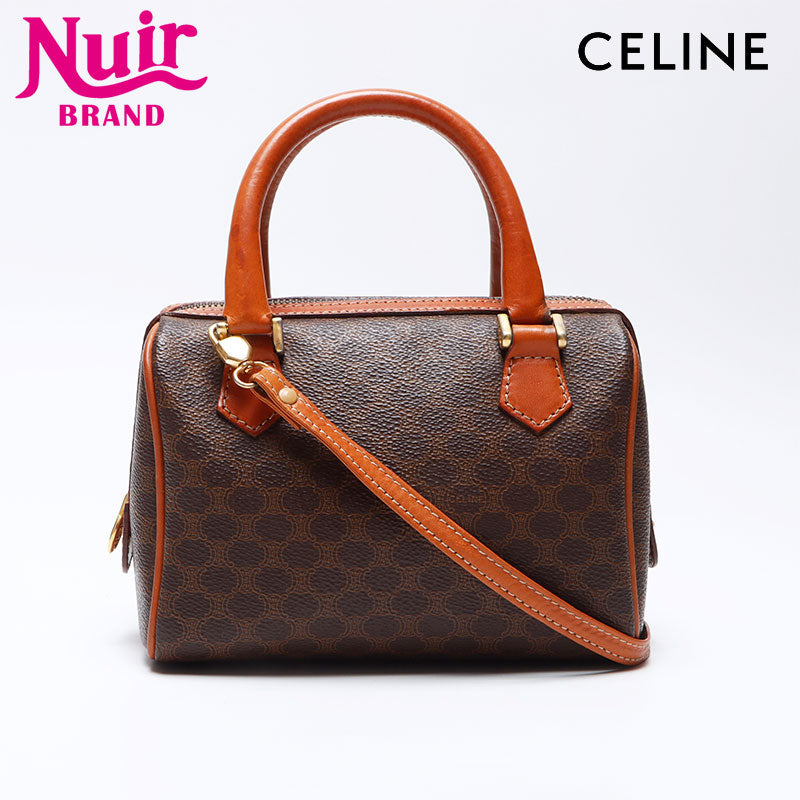 セリーヌ CELINE マカダム ミニボストン ショルダーバッグ