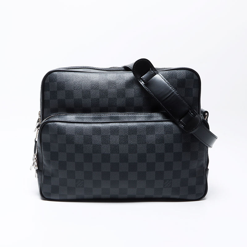 ルイ・ヴィトン LOUIS VUITTON 2008 ダミエ グラフィット サック レオ ショルダーバッグ グレー WS12383 – NUIR  VINTAGE