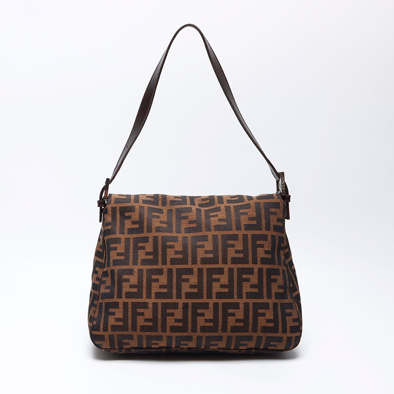 フェンディ FENDI ズッカ柄 マンマバケット ショルダーバッグ ブラウン