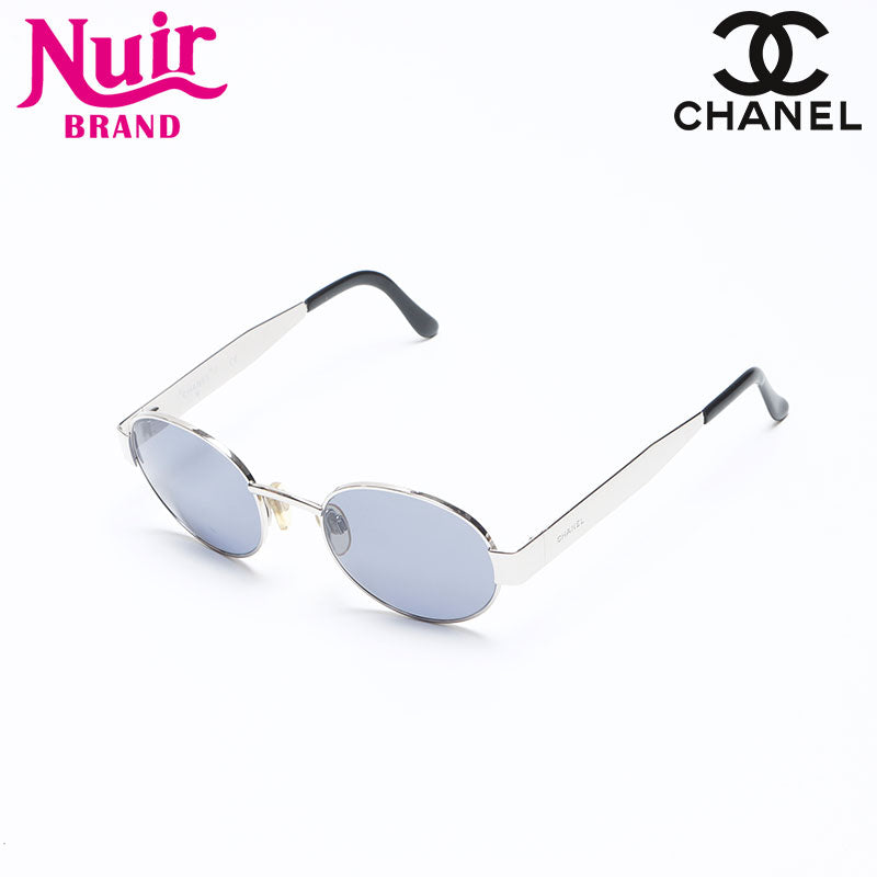 CHANEL シャネル シルバー ロゴ サングラス シャネル CHANEL ロゴ シルバー サングラス シルバー ブルー