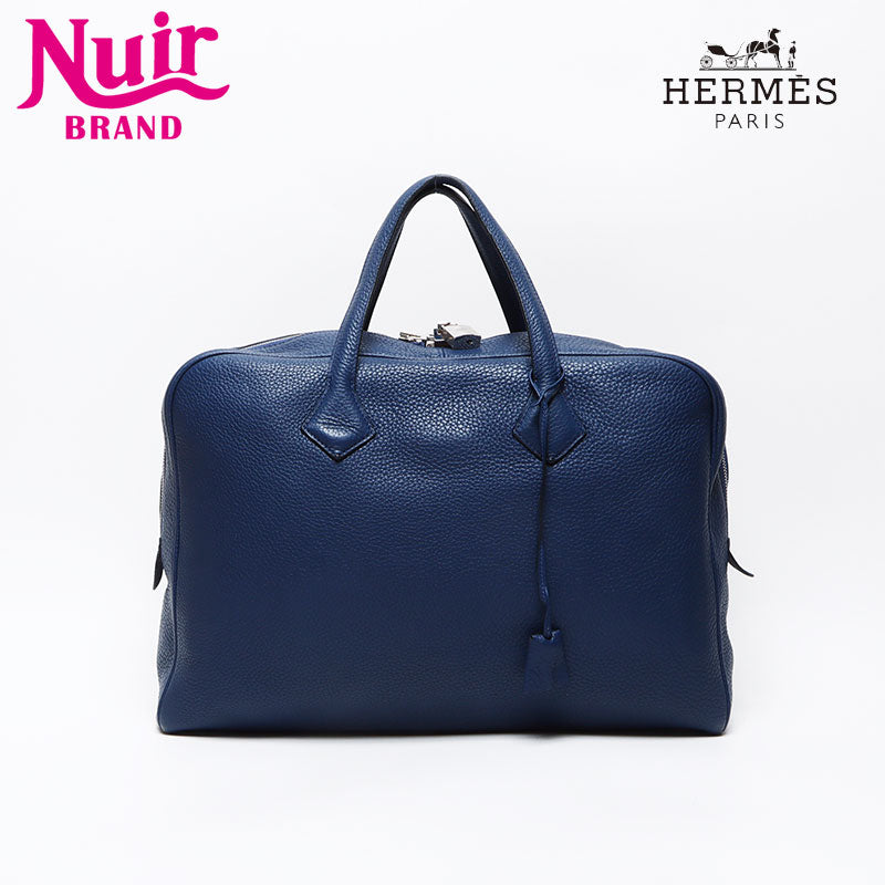 Hermes HERMES C engraved Victoria Elan Handbag Navy WS12524 – NUIR